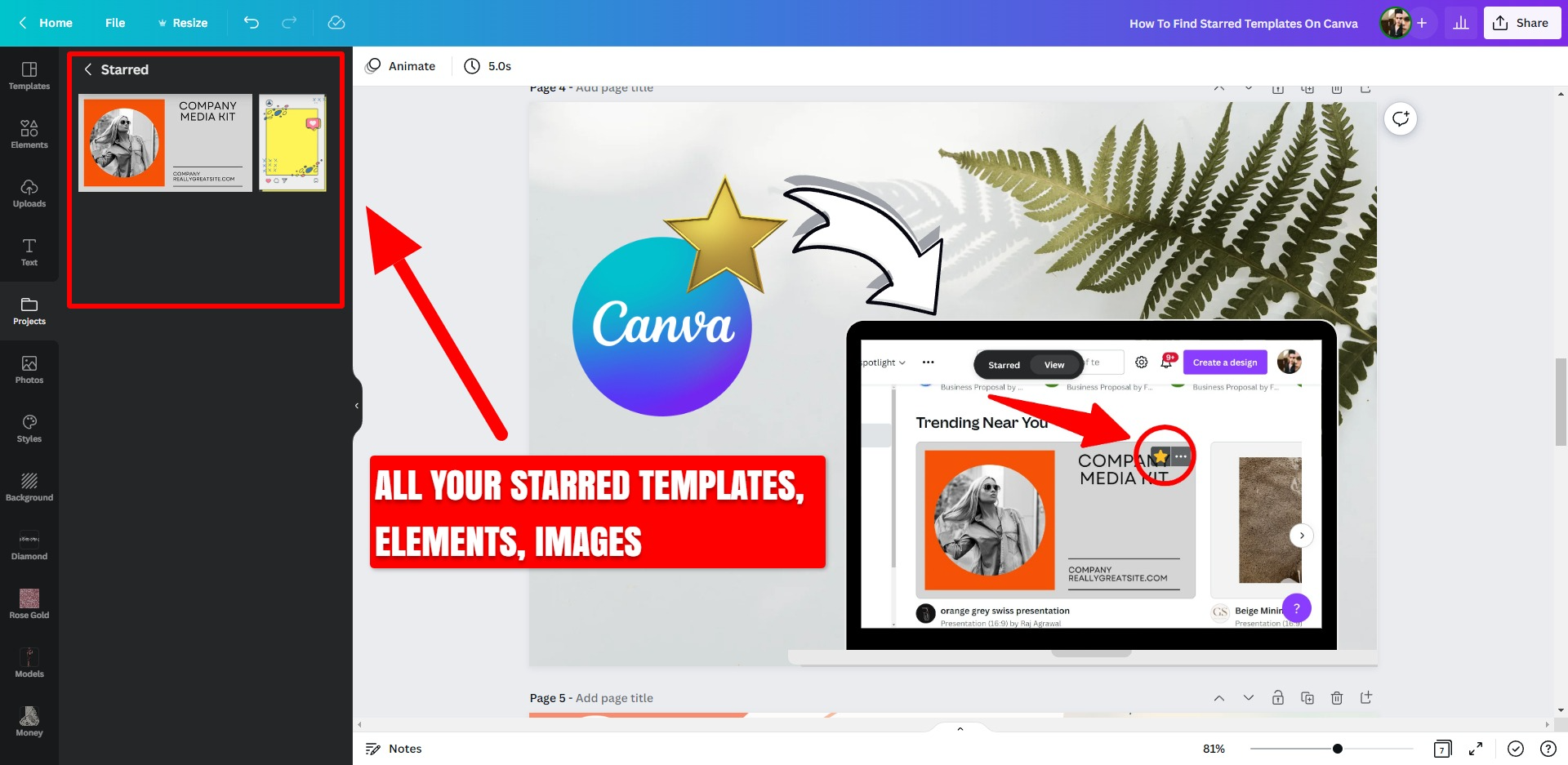 How To Find Starred Templates On Canva (Easy Way!)