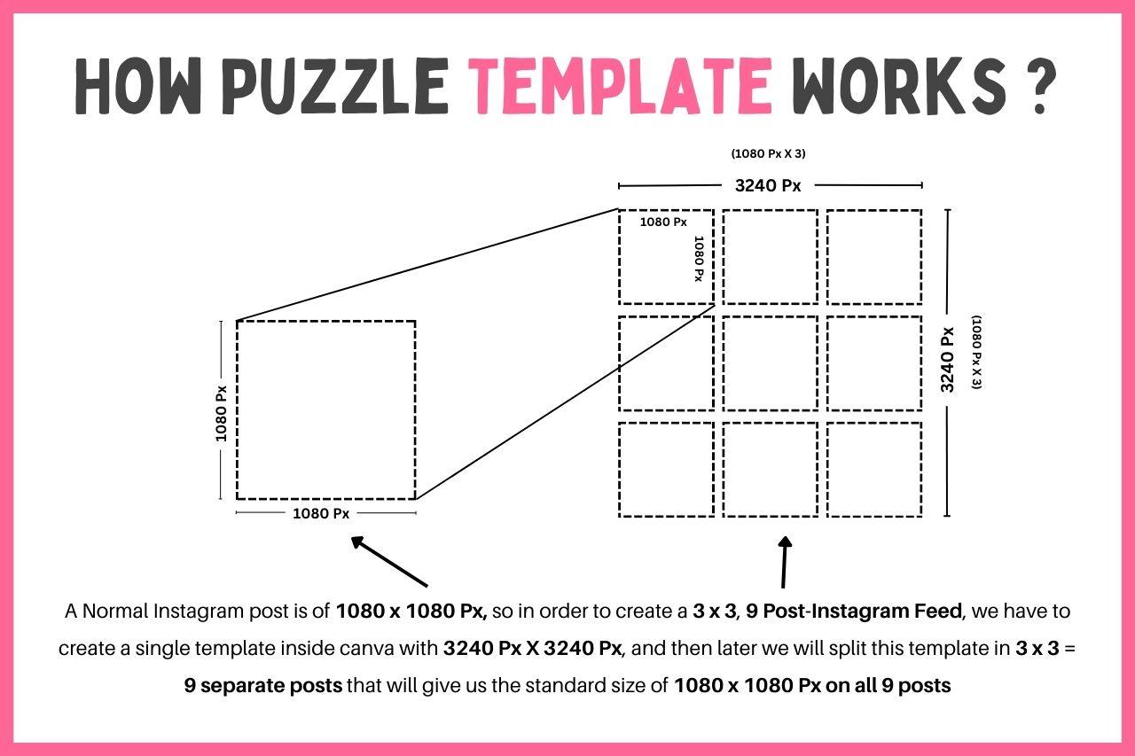 Instagram puzzle template