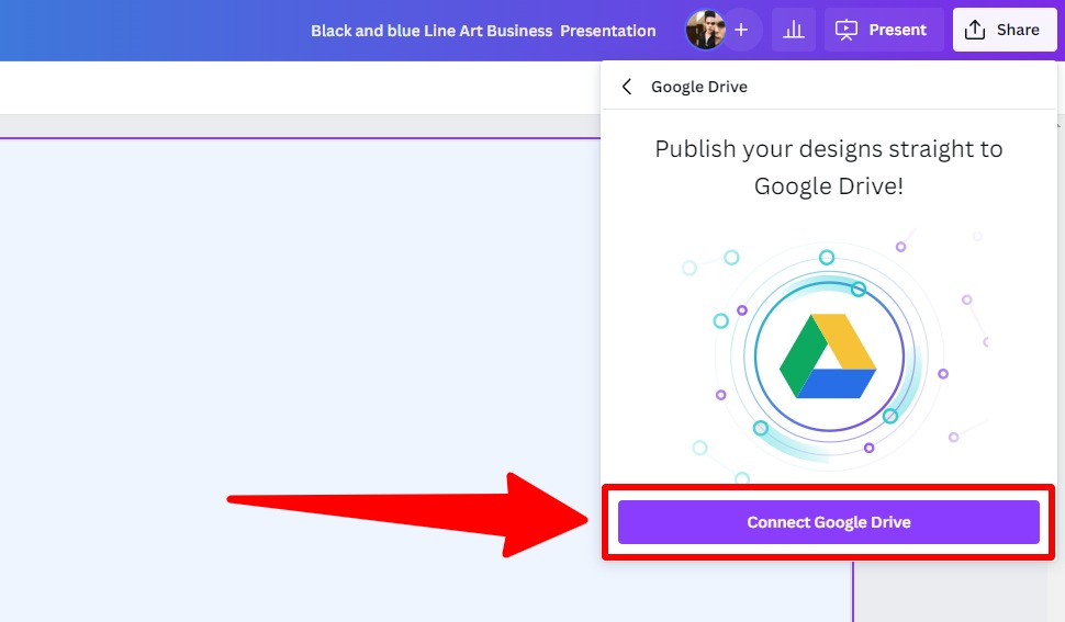 Connect Google Drive account