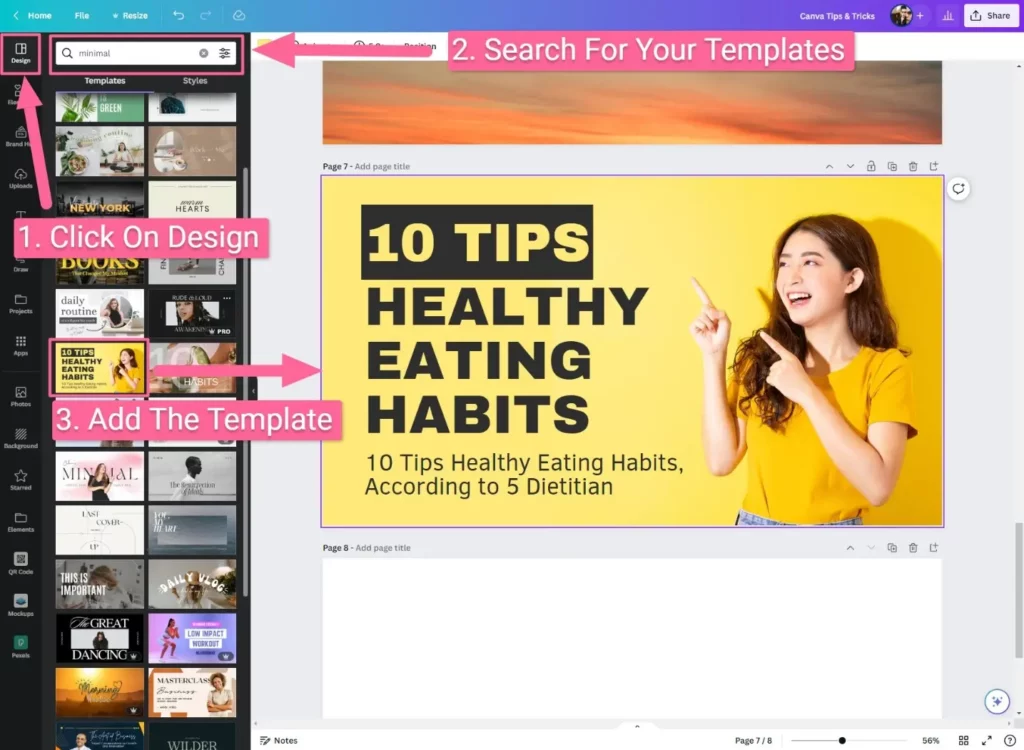 Using Canva Templates In Editor