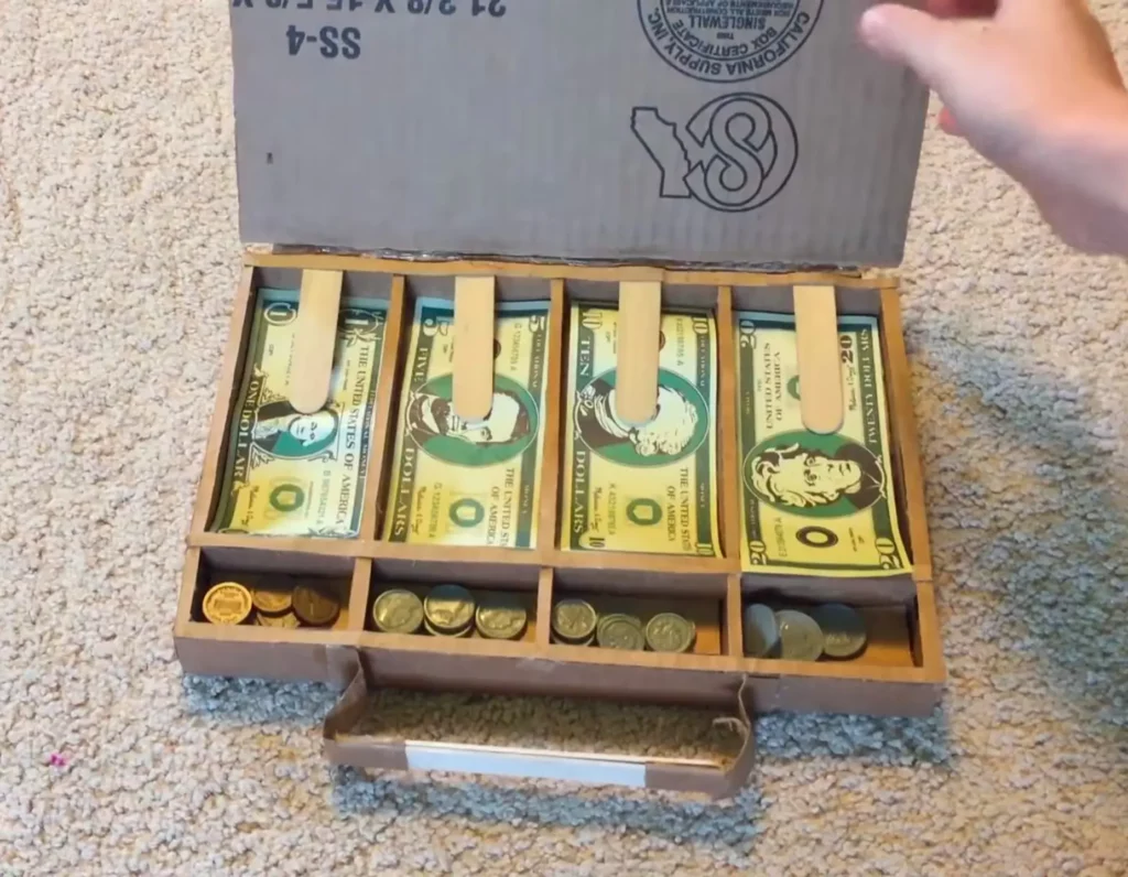 Cash Box Made Using Cardboard