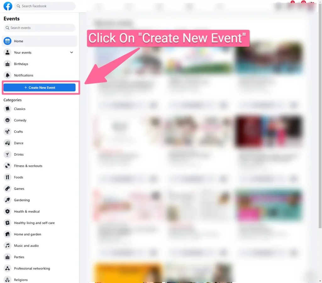 Click Create New Event