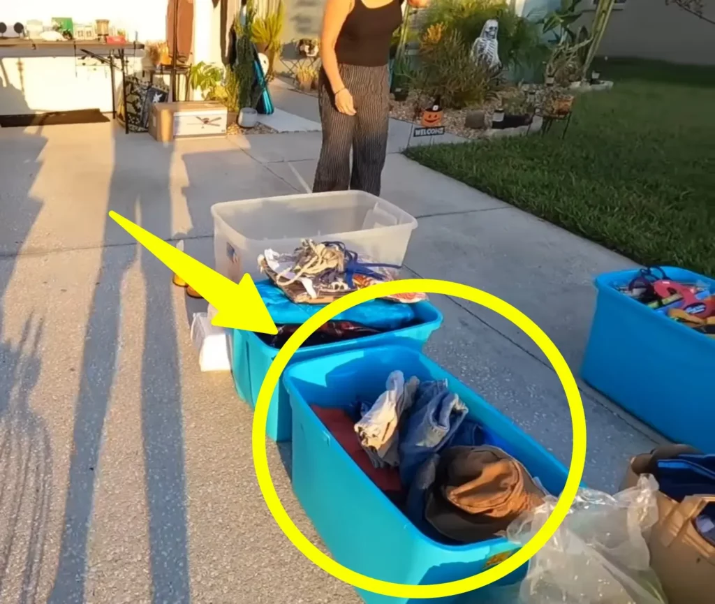 Displaying Clothes Using Plastic Buckets