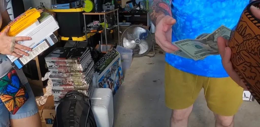 Paying Cash at a Garage Sale
