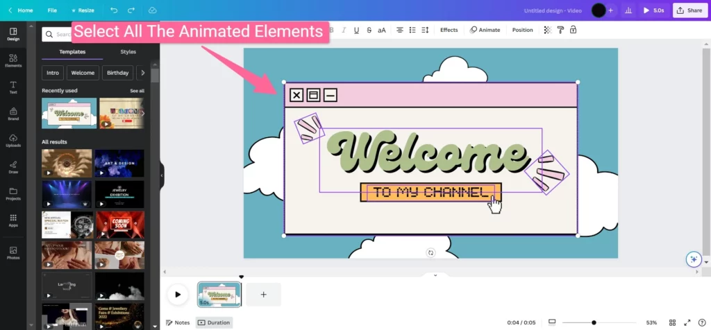Select All The Animated Elements