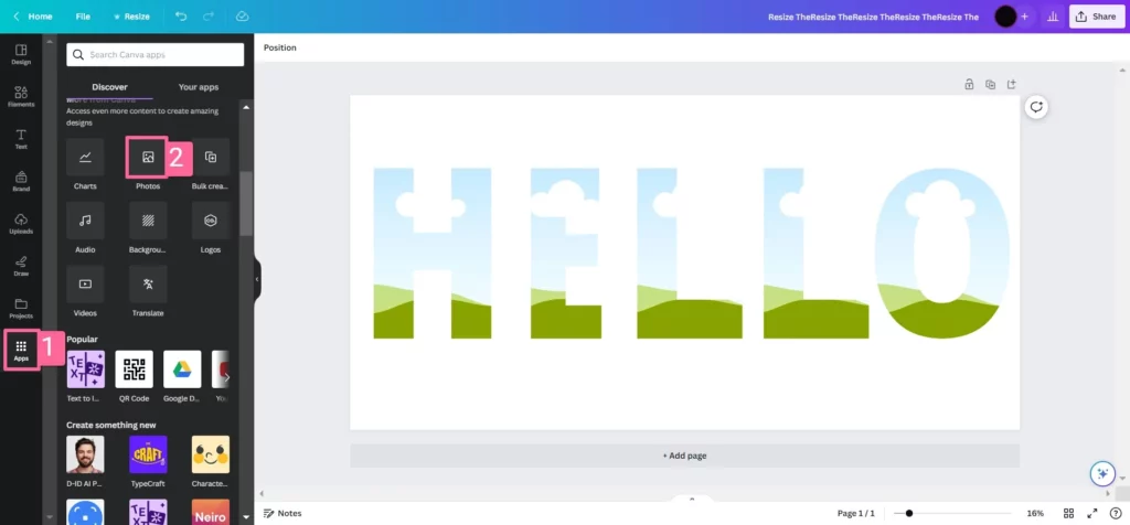 click on apps button 