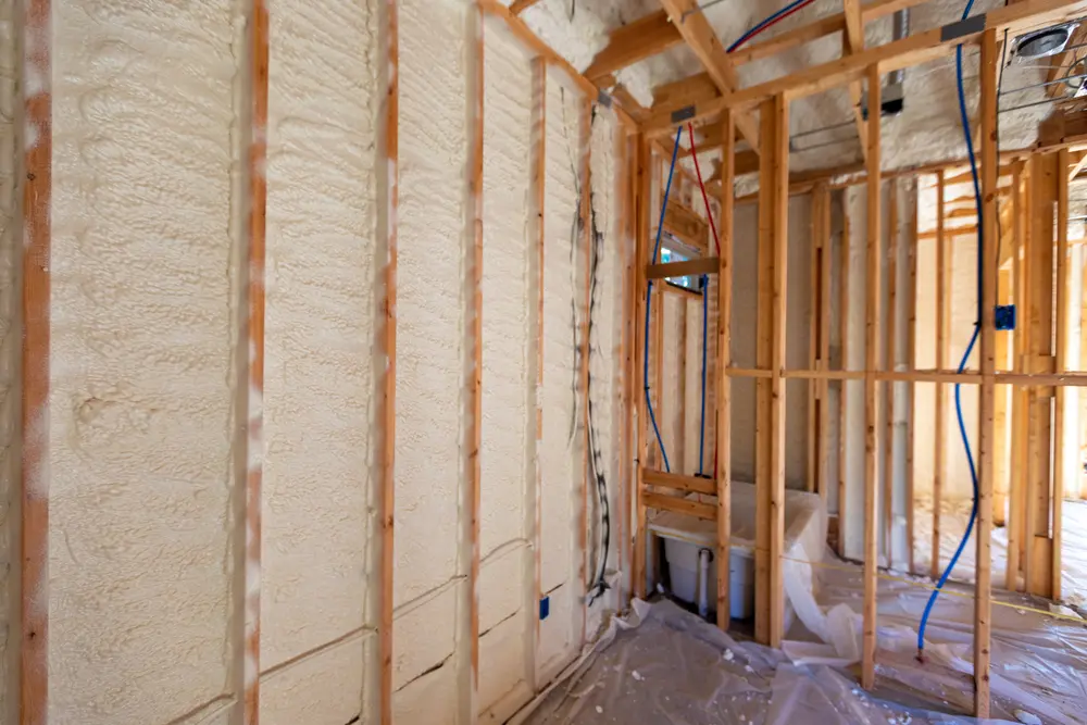 Spray Foam Insulation In Newly Constructed Home