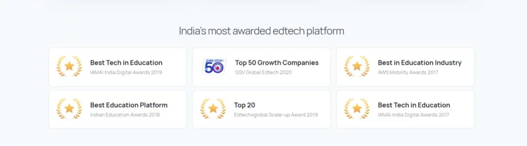 awards received by Toppr